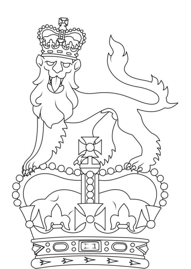 Kolorowanka Korona Imperium Brytyjskiego