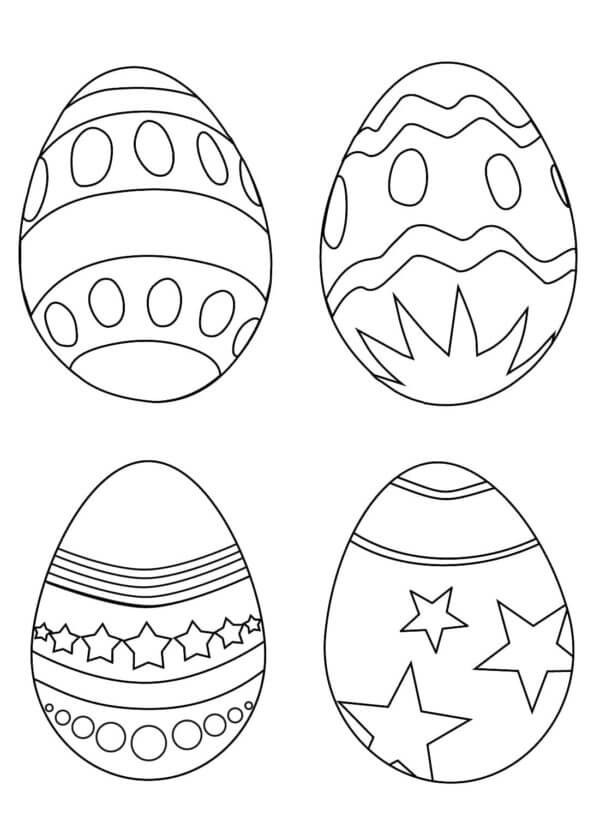 Kolorowanka Kreatywnie Malowane Jajka Wielkanocne