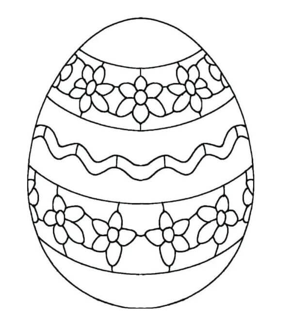 Kolorowanka Lekki Symbol Jajka Wielkanocnego