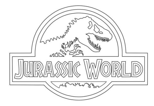 Kolorowanka Logo Jurassic World