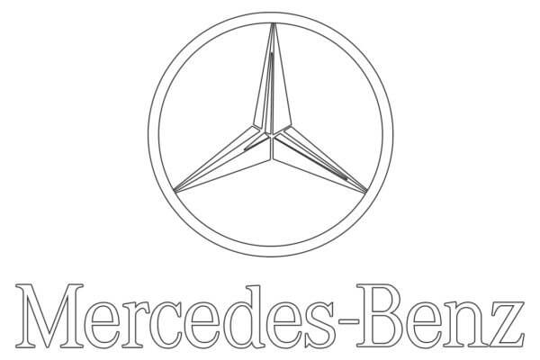 Kolorowanka Logo Mercedesa