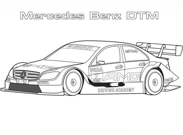 Kolorowanka Mercedes Benz DTM