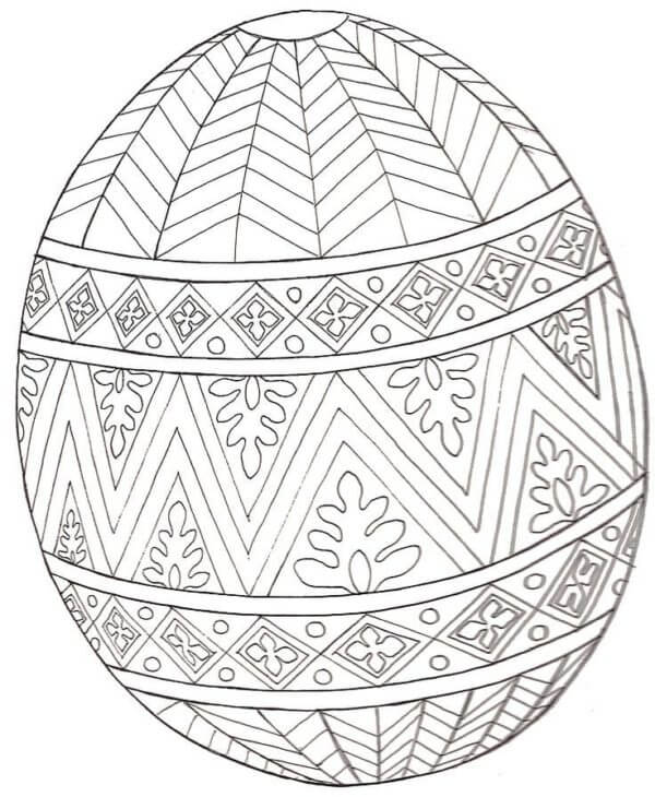 Kolorowanka Podstawowe Jajko Wielkanocne