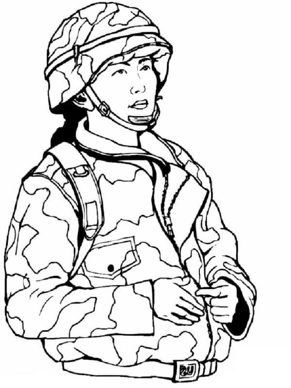 Kolorowanka Portret Żołnierza