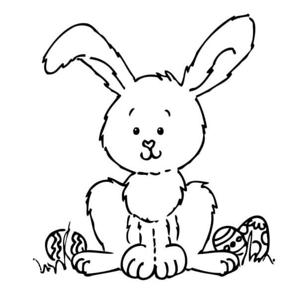 Kolorowanka Posłuszny króliczek Przygotował Prezenty Dla Posłusznych Dzieci