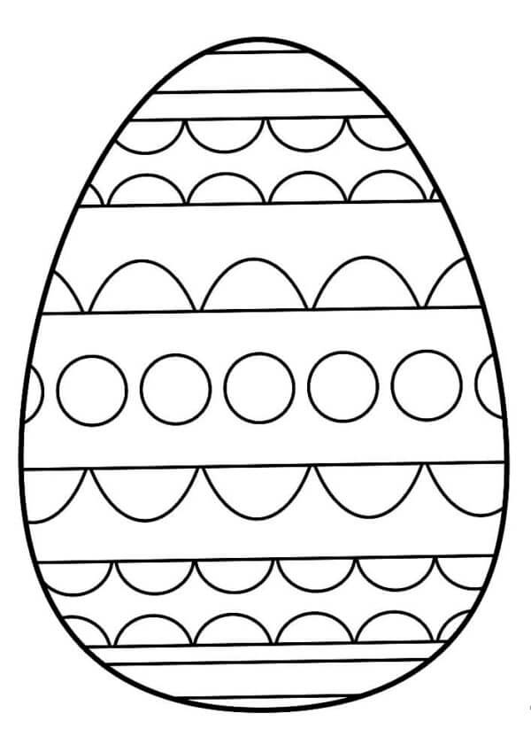 Kolorowanka Prezent w Formie Jajka Wielkanocnego