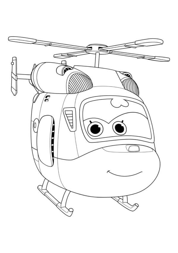 Kolorowanka Różowo-Biały Helikopter – Ratunek