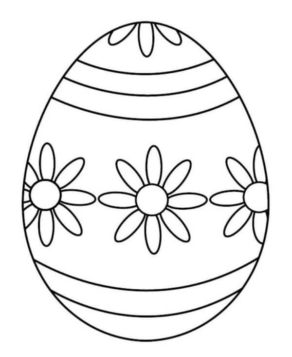 Kolorowanka Rumianek na Opakowaniu Jajka Wielkanocnego