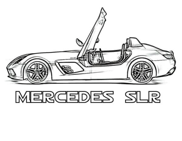 Kolorowanka Samochód Wyścigowy Mercedes-Benz CLR