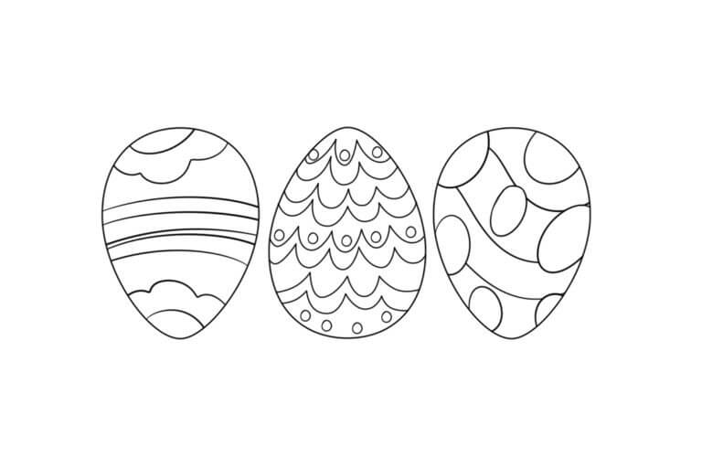 Kolorowanka Trzy Wielkanocne Jajka