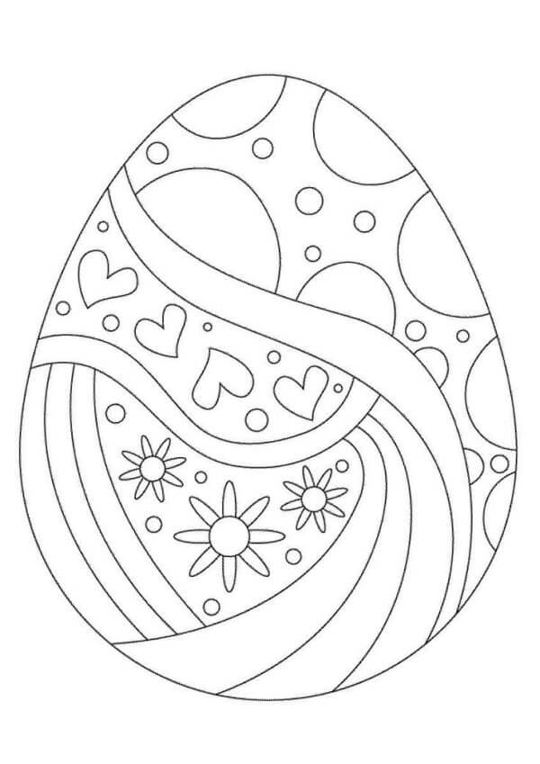 Kolorowanka Wielkanocny Prezent w Formie Jajka