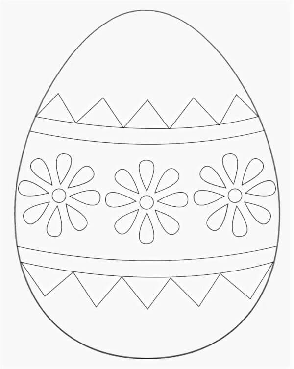 Kolorowanka Znakomicie Zdobione Jajko Wielkanocne