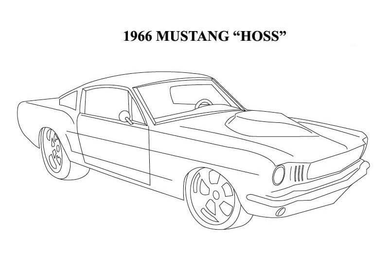 Kolorowanka 1965 Mustanga