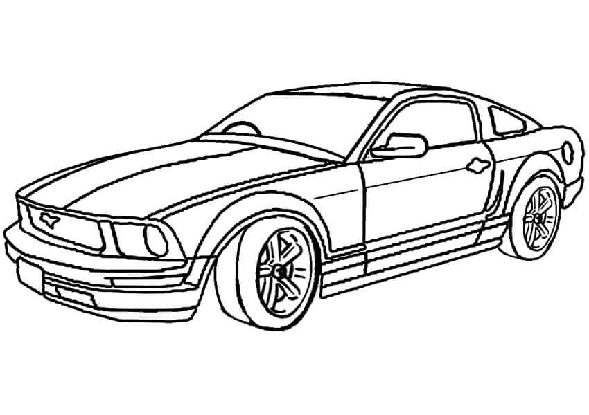Kolorowanka Darmowy Pomysł Na Forda Mustanga