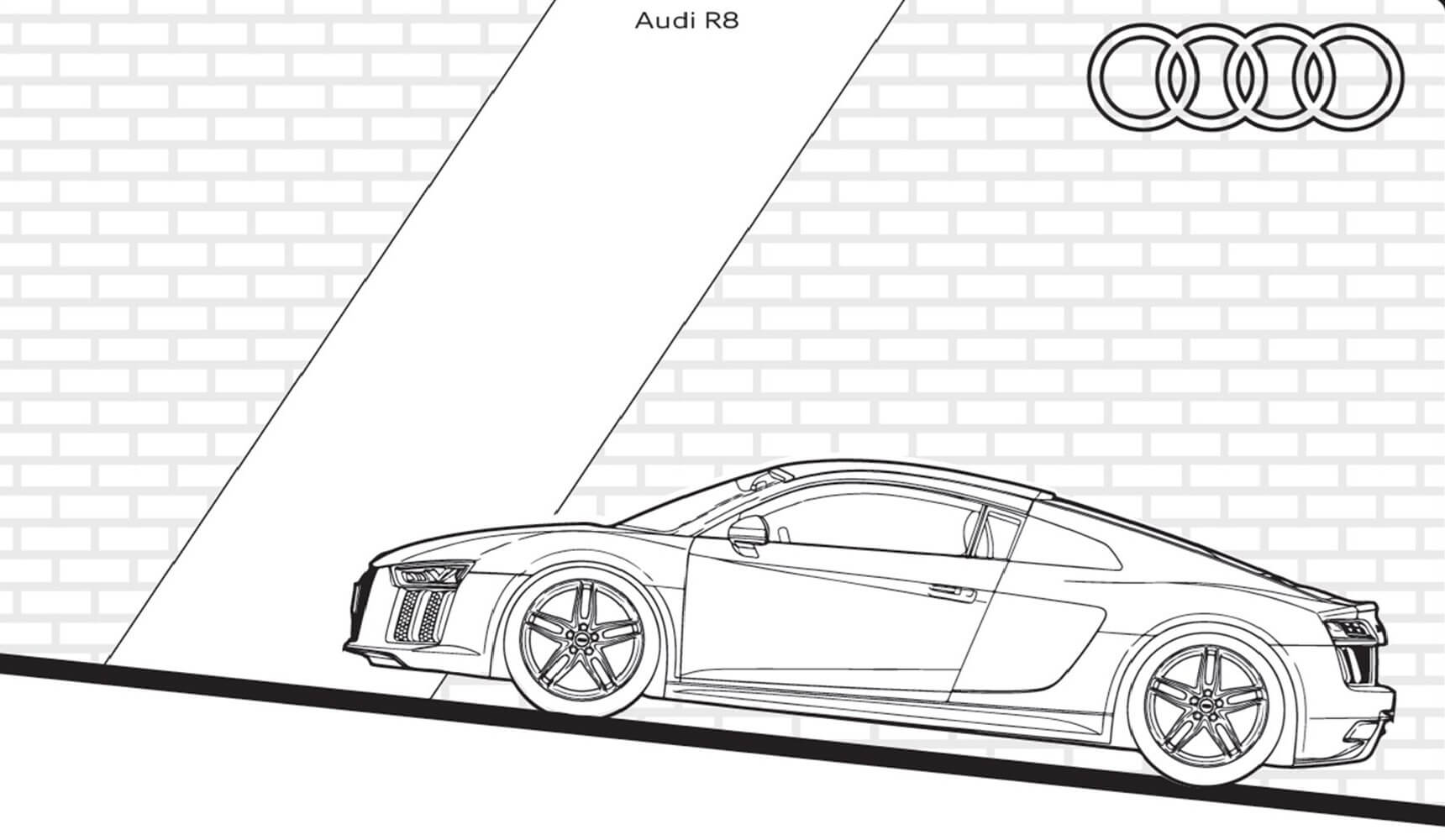 Kolorowanka Dobre Audi R8