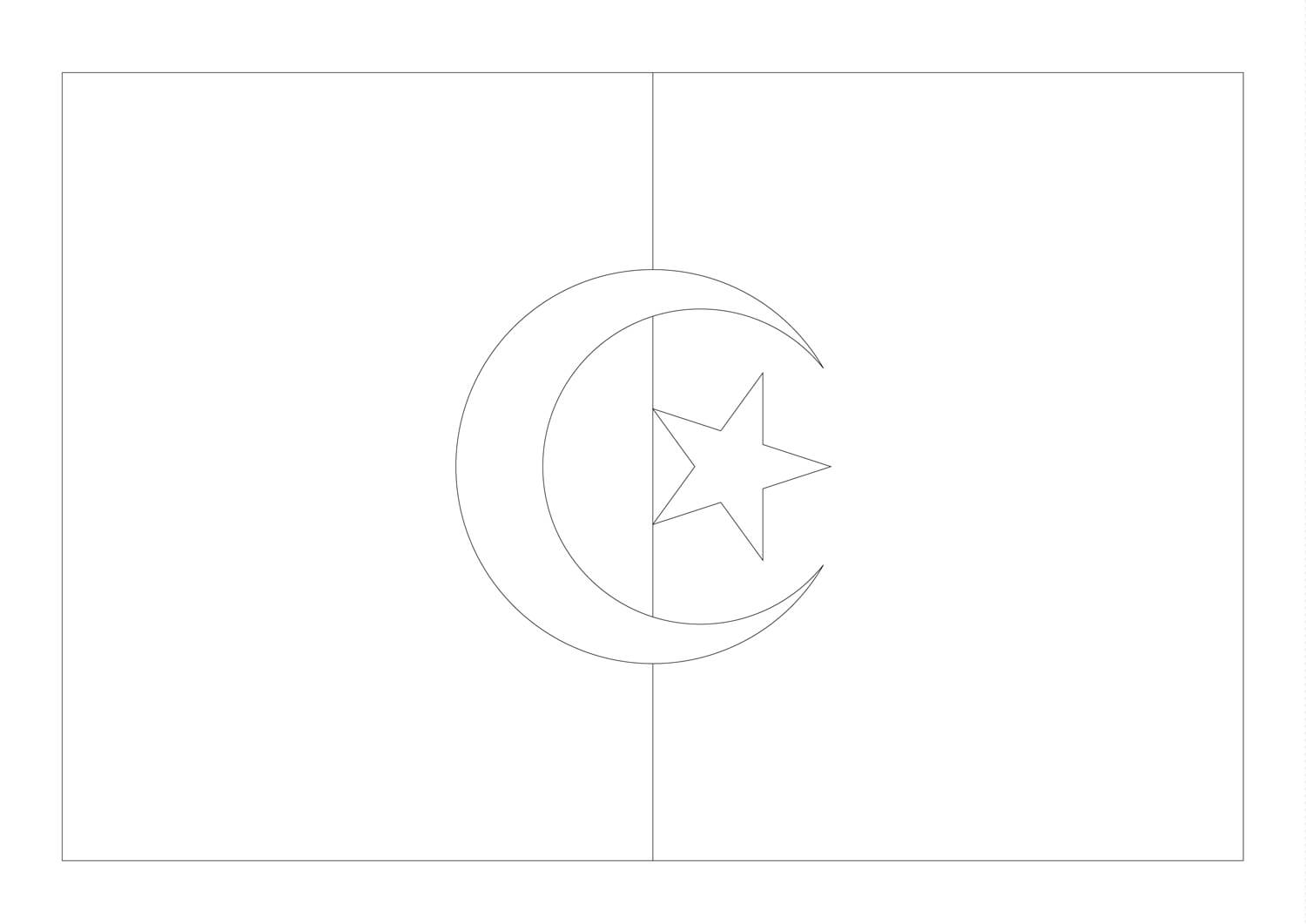 Kolorowanka Flaga Algierii