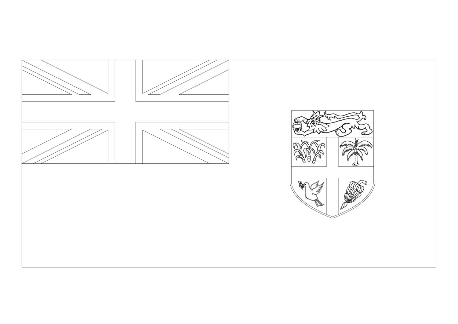 Kolorowanka Flaga Fidżi