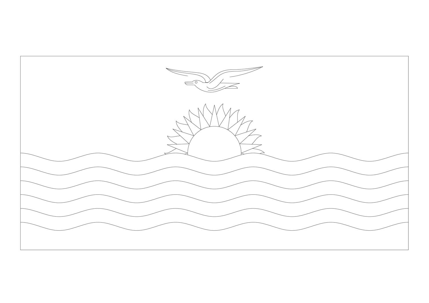 Kolorowanka Flaga Kiribati