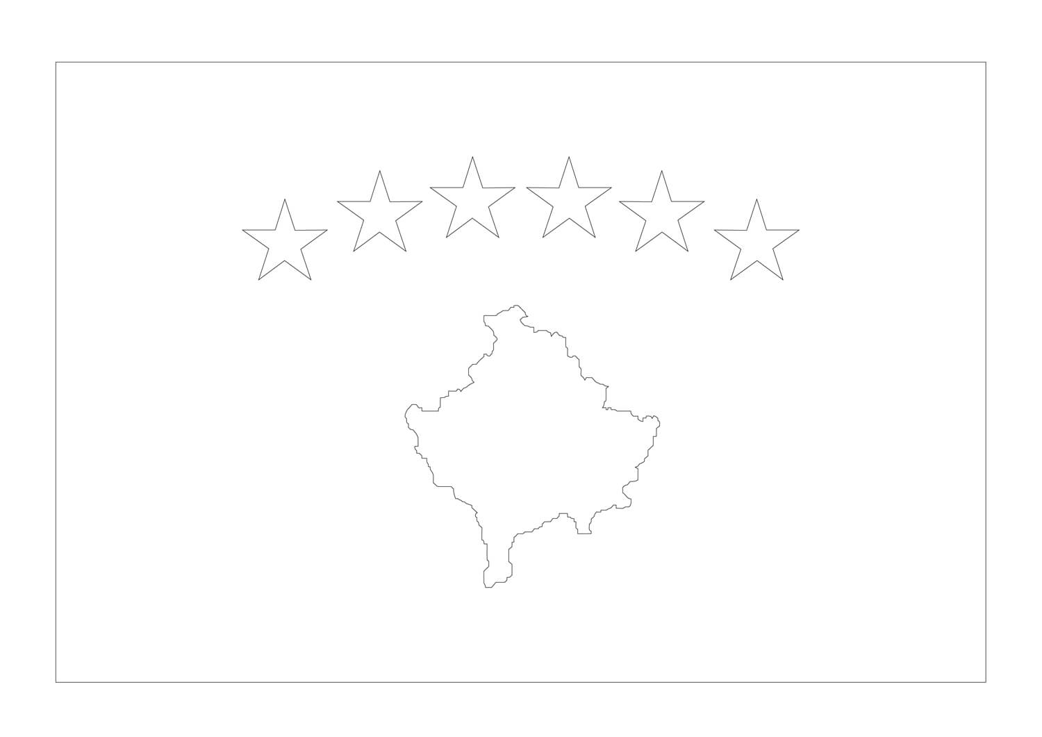 Kolorowanka Flaga Kosowa
