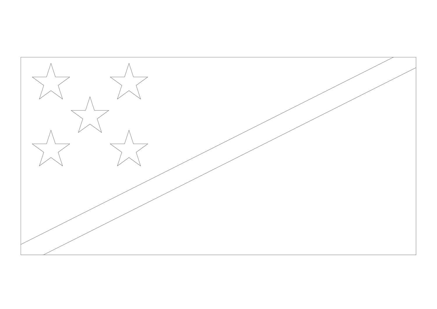 Kolorowanka Flaga Wysp Salomona