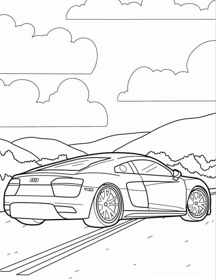 Kolorowanka Ładne Audi