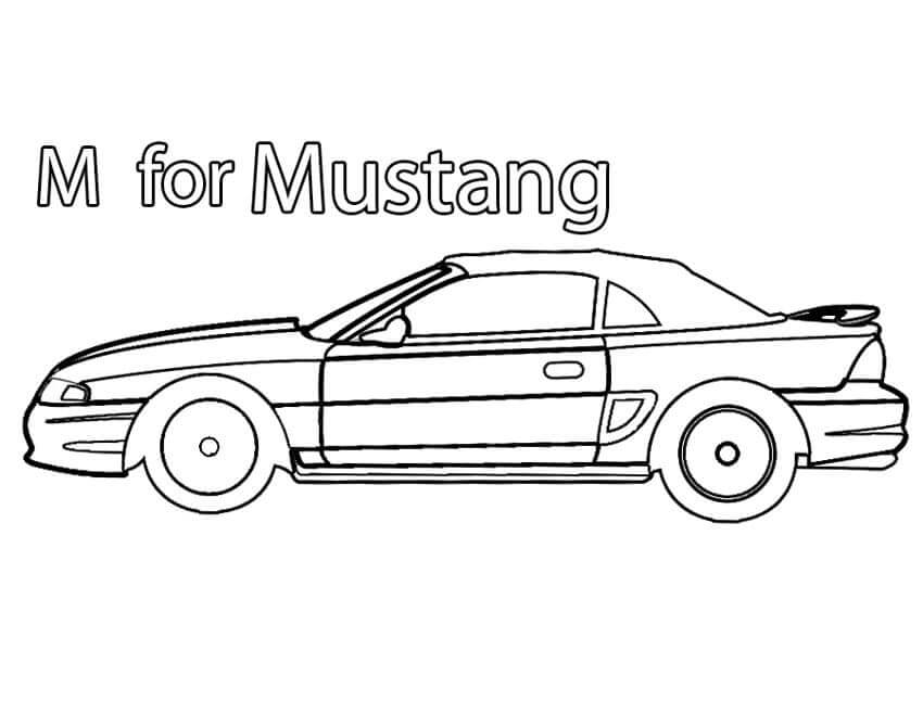 Kolorowanka M Jak Mustang