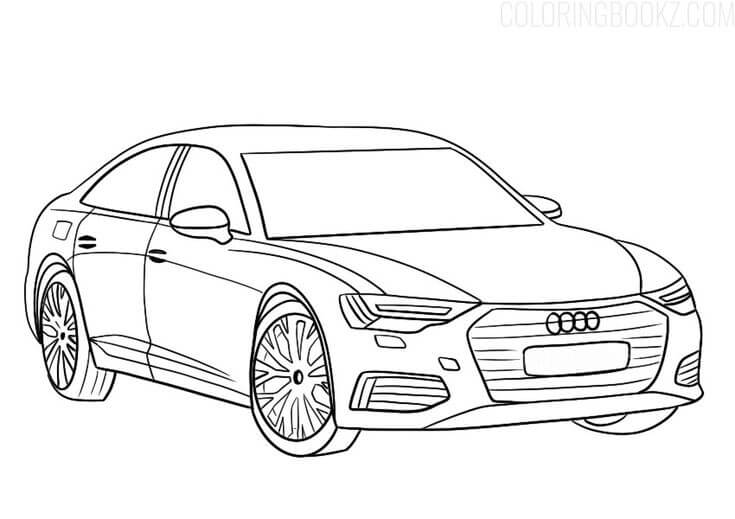 Kolorowanka Podstawowe Audi A6