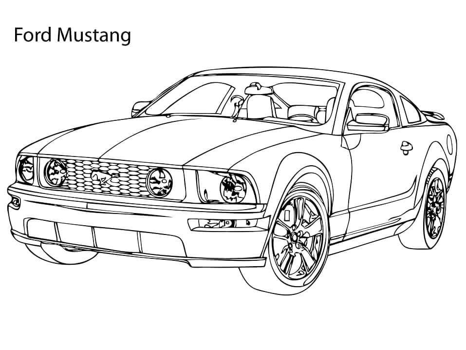 Kolorowanka Super Samochód Ford Mustang