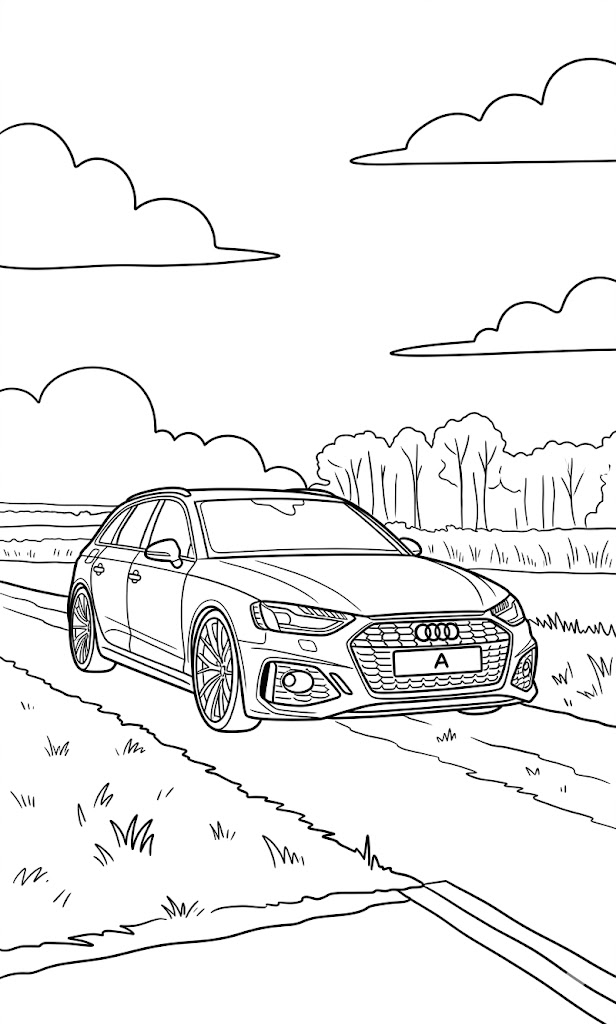 Kolorowanka Rysunek Audi R4
