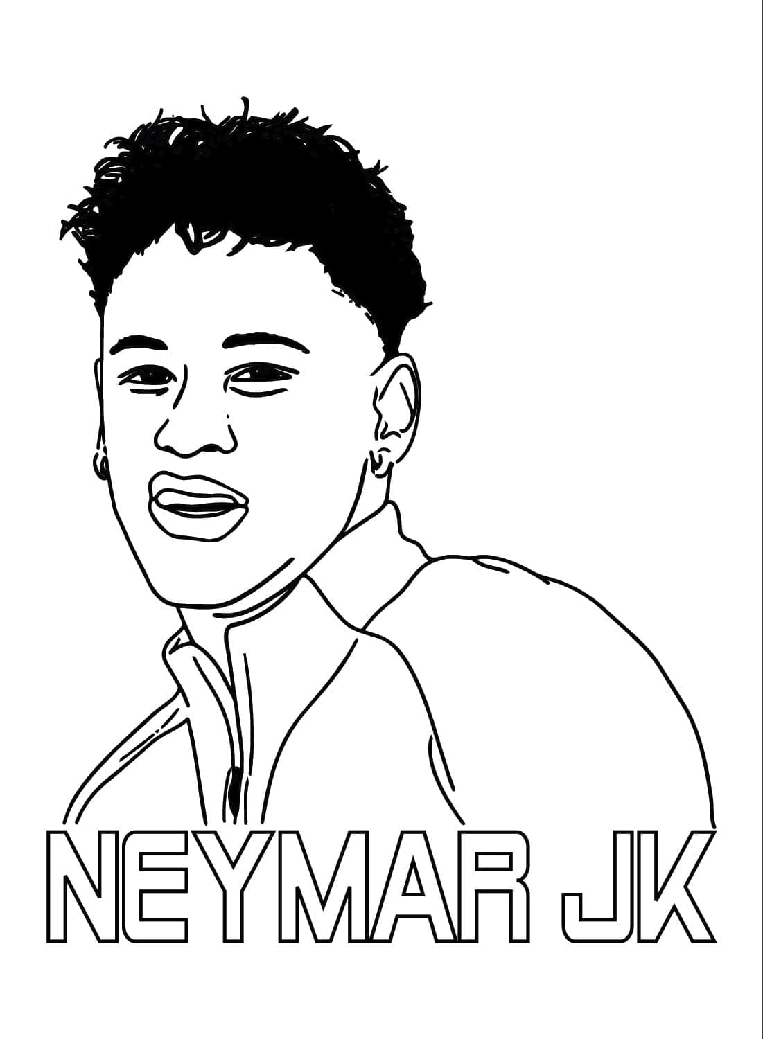 Kolorowanka Bezpłatny Nadruk Neymar