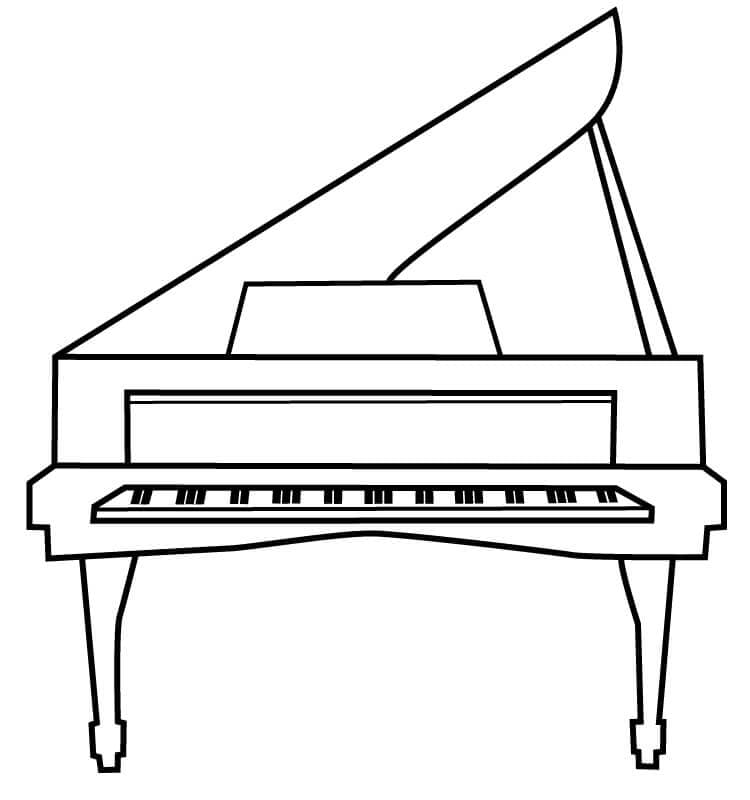Kolorowanka Świetne Pianino