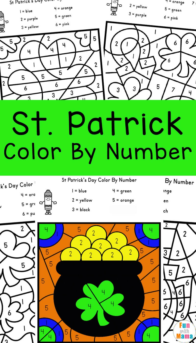 Kolorowanka Idealne Kolorowanie Według Numerów Na Dzień Świętego Patryka
