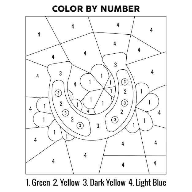 Kolorowanka Kolorowanie Według Numerów – Bezpłatny Pomysł Na Dzień Świętego Patryka