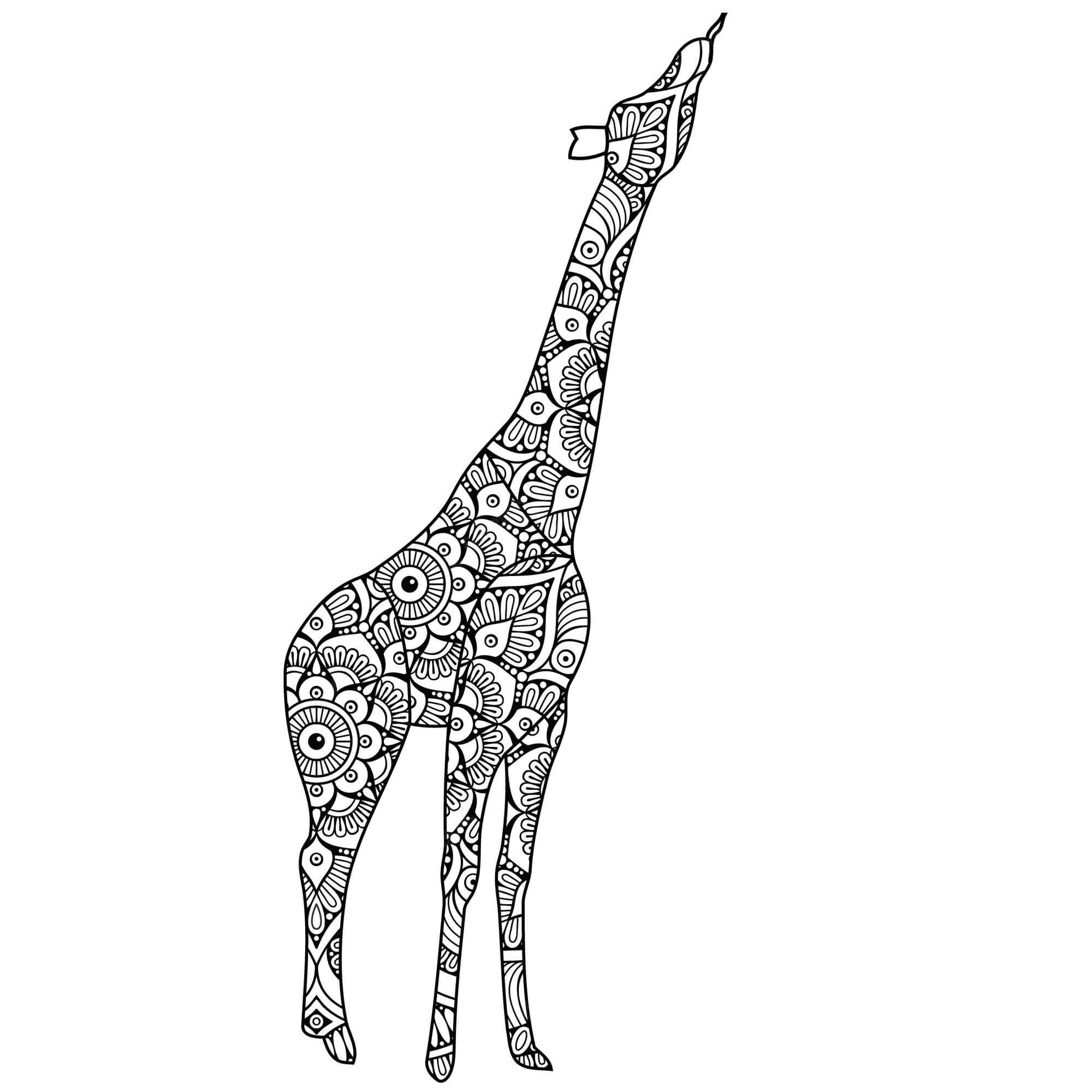 Kolorowanki Mandala Doskonała Żyrafa