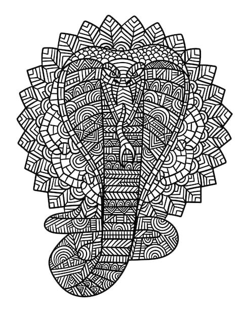 Kolorowanka Mandala Ładny Wąż