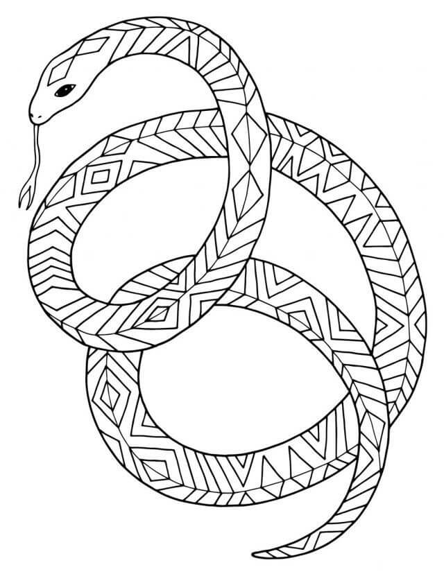 Kolorowanka Mandala Wąż Darmowa Grafika
