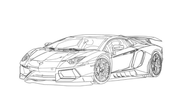 Kolorowanka Lamborghini 3