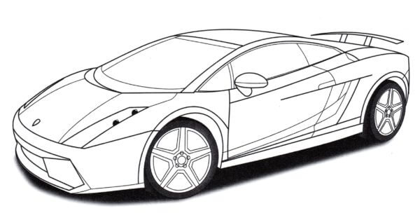 Kolorowanka Lamborghini 9