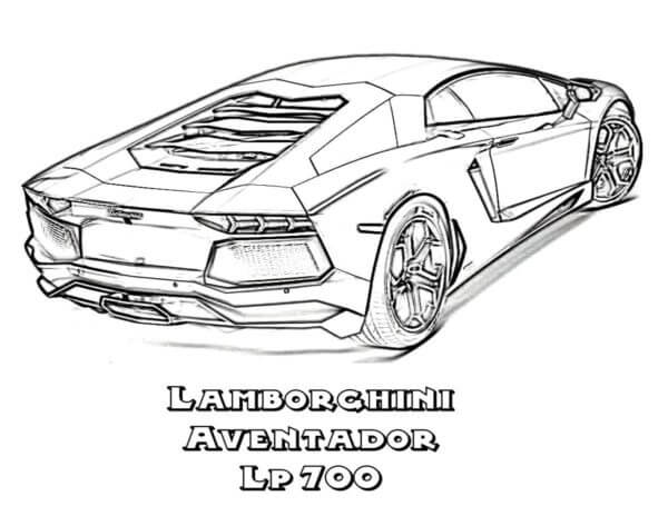 Kolorowanka Lamborghini Aventador LP700