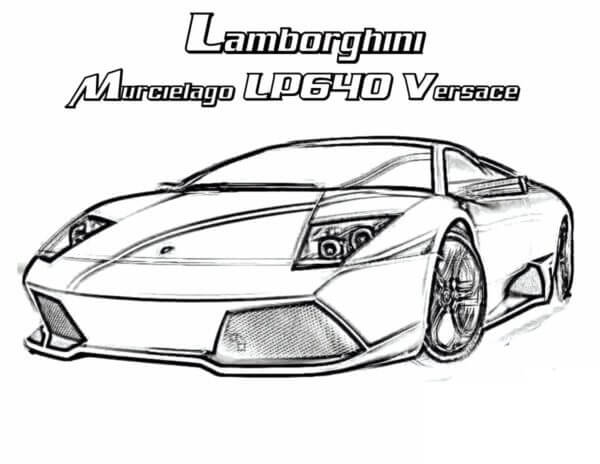 Kolorowanka Lamborghini Murciélago LP640 Versace
