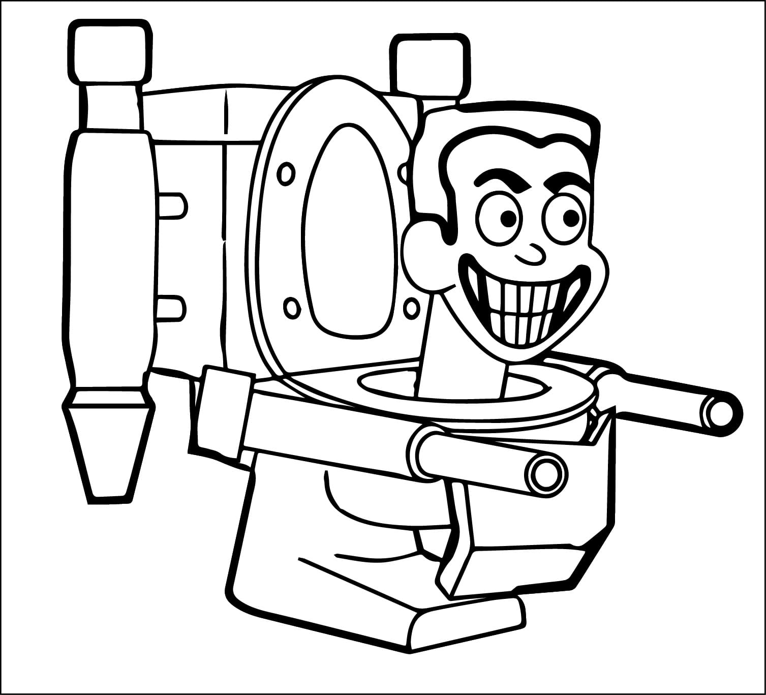 Kolorowanka Podstawowa toaleta G-Man Skibidi