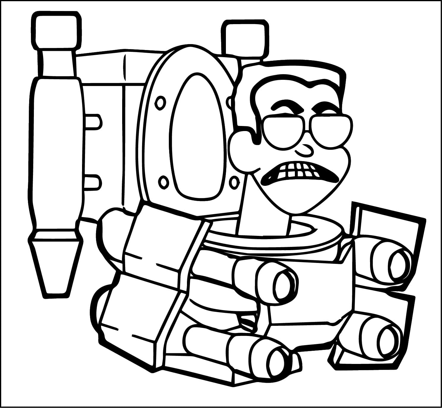 Kolorowanka Wariant toalety G-Man Skibidi