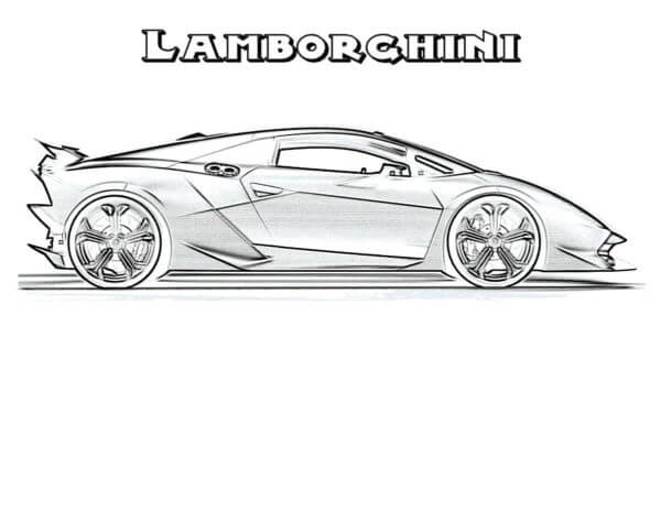 Kolorowanka Darmowa Grafika Lamborghini