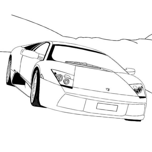 Kolorowanka Darmowy Rysunek Lamborghini