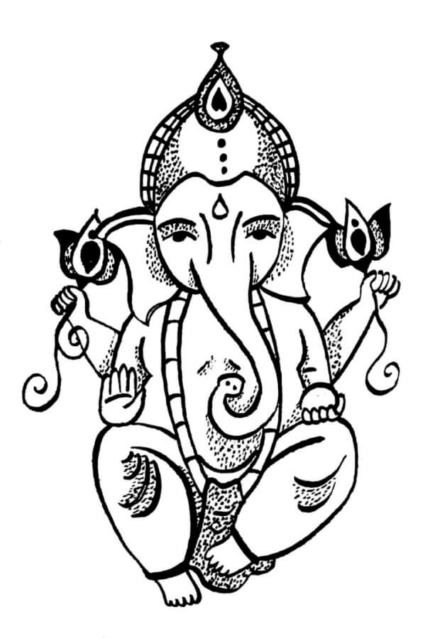 Kolorowanki Głowa Słonia Symbolizuje Mądrość