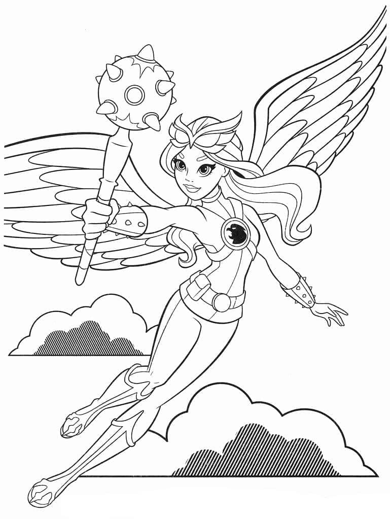 Kolorowanka Hawkgirl w DC Super Hero Girls