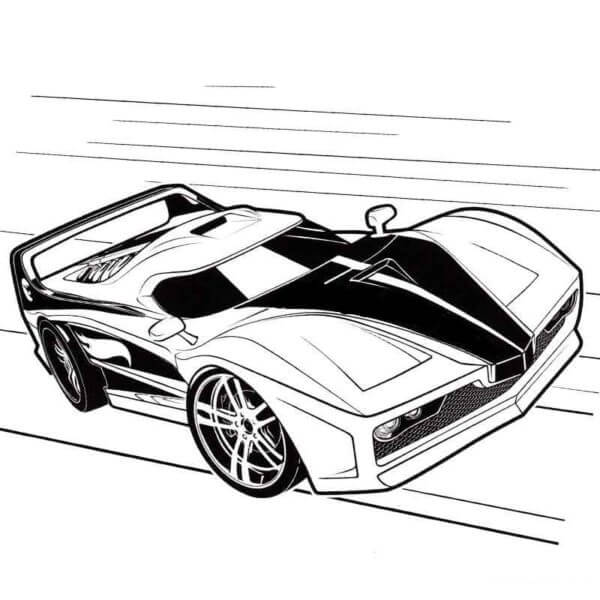 Kolorowanka Lamborghini Rozwija Niesamowitą Prędkość
