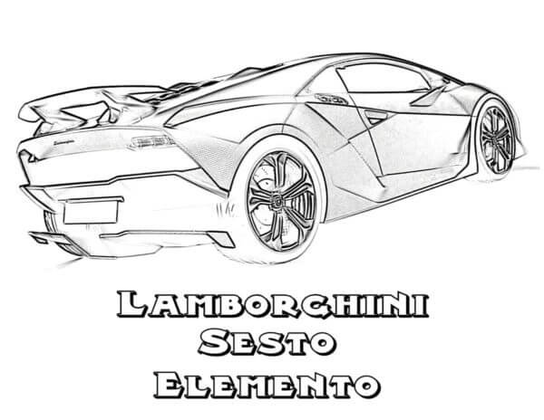 Kolorowanka Podstawowy Rysunek Lamborghini