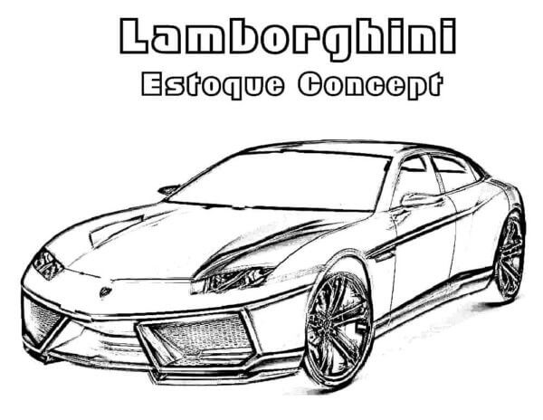 Kolorowanka Podstawowy Rysunek Ręczny Lamborghini