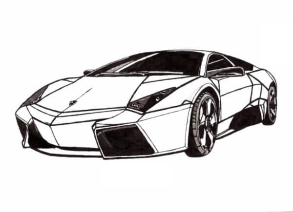 Kolorowanka Ręcznie Rysuj Lamborghini